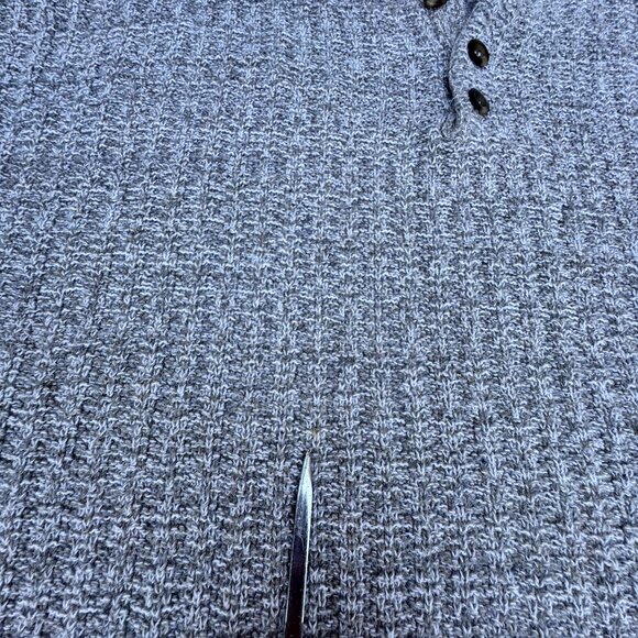 VTG Bill Blass Knit Henley Sweater Mens XL Hand Framed Grandpa Fisherman Core - Picture 5 of 10